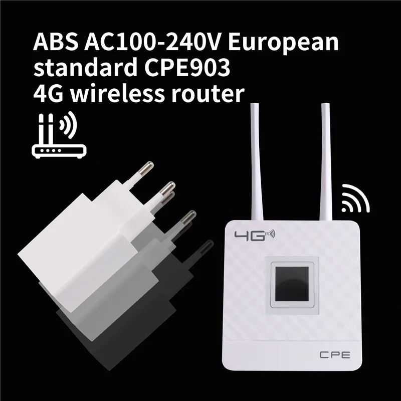 CPE903 4G Wireless Router mit SIM-Slot-Überwachung Enterprise Wireless zu kabelgebundenem tragbarem WIFI für Zuhause/Büro (EU-Stecker)