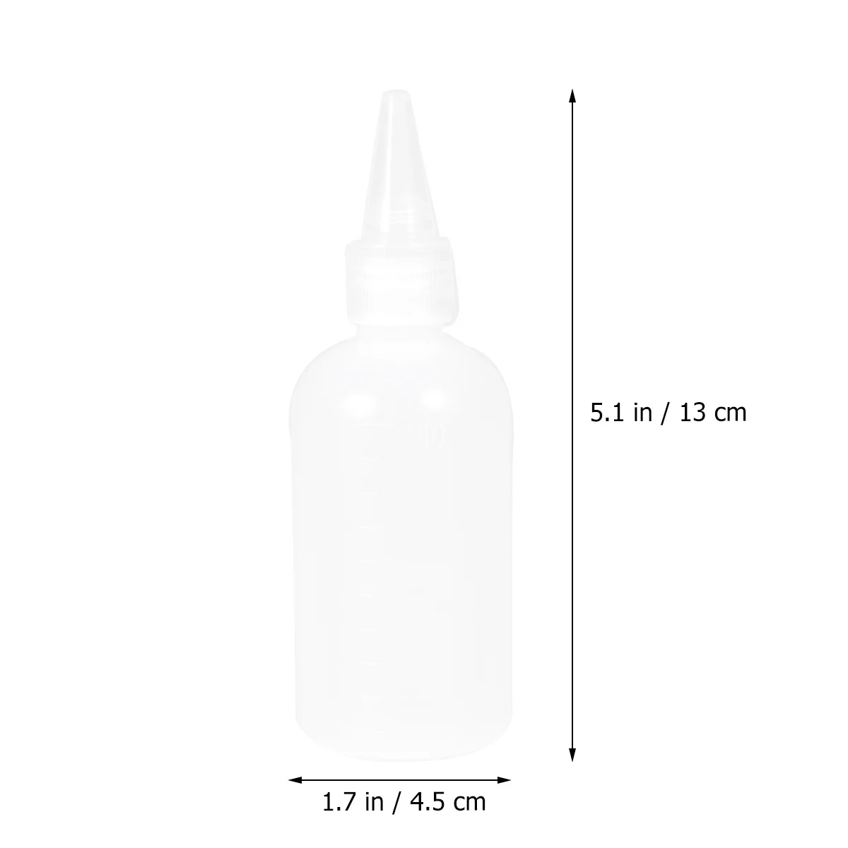 10Pcs Travel Lotion Bottles 100Ml Transparent Refillable Squeeze Dispenser Needle Mouth Leakproof Portable Small Liquid