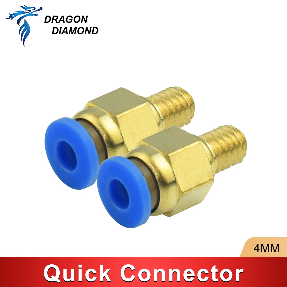 13Pcs 4MM Mold Air Pipe Pneumatic Quick Connector Metric Thread Straight Through PC4 For Lubrication Oil Pump