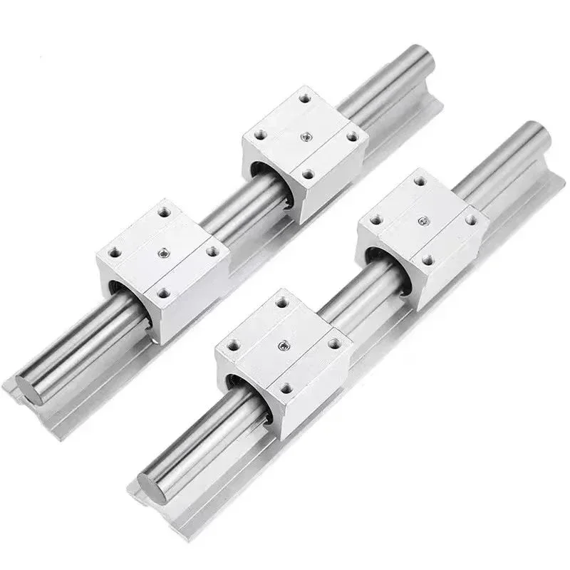 SBR Linear Rail SBR16 SBR12 SBR20 Length 200-1000mm 1set: 2 Pcs Linear Guide SBR10/12/16/20 + 4 Pcs SBR12/16/20uu Blocks For Cnc