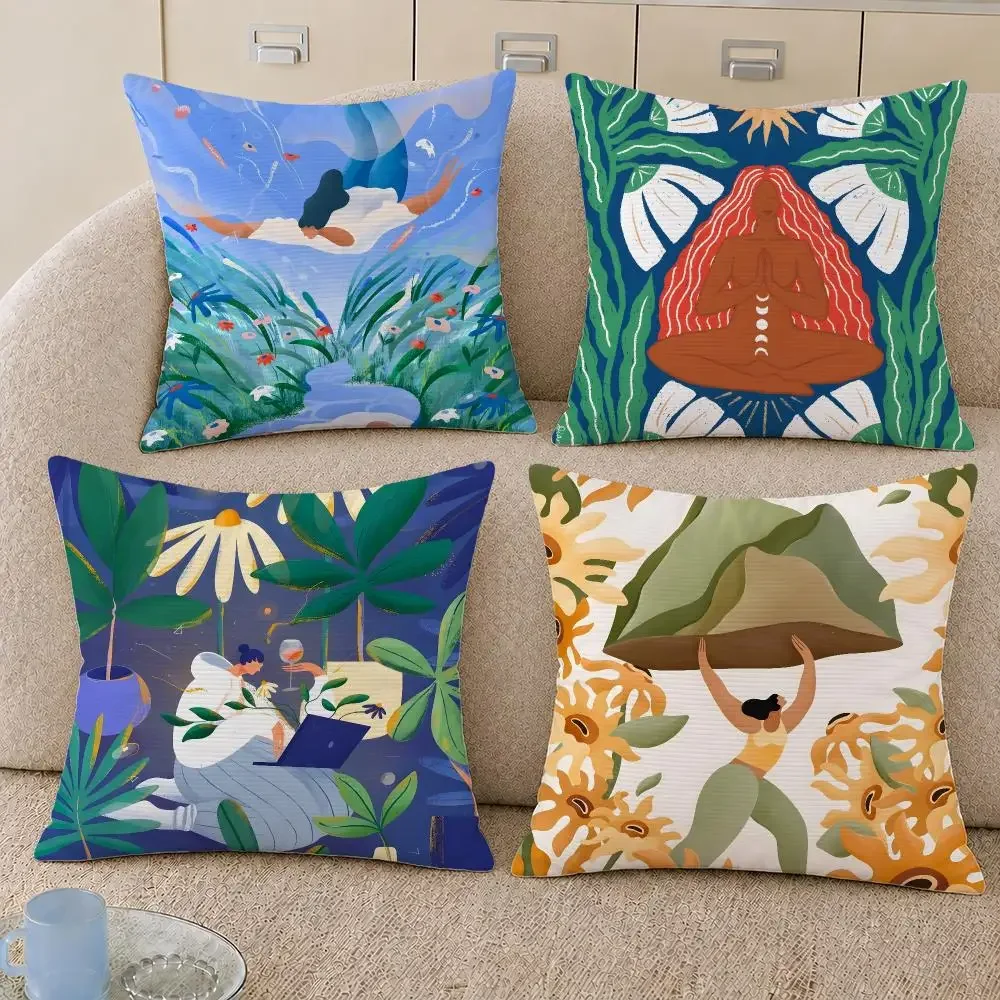 Artist Maggie Stephenson Fantasy Art Cushion Cover Decorative Pillowcase Soft Short Plush Cozy Durable Sofa Home Decor Items