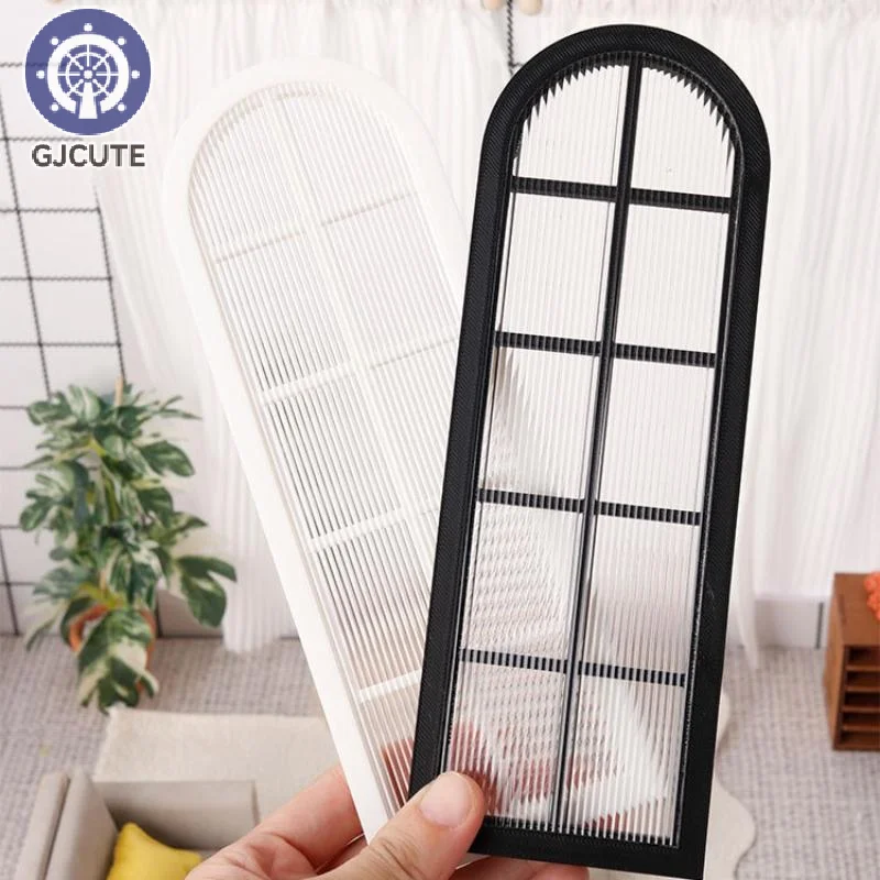 1/12 Dollhouse Simulation Windows Frame Model Dollhouse Living Scene Furniture Decoration Micro Scene Construction Props