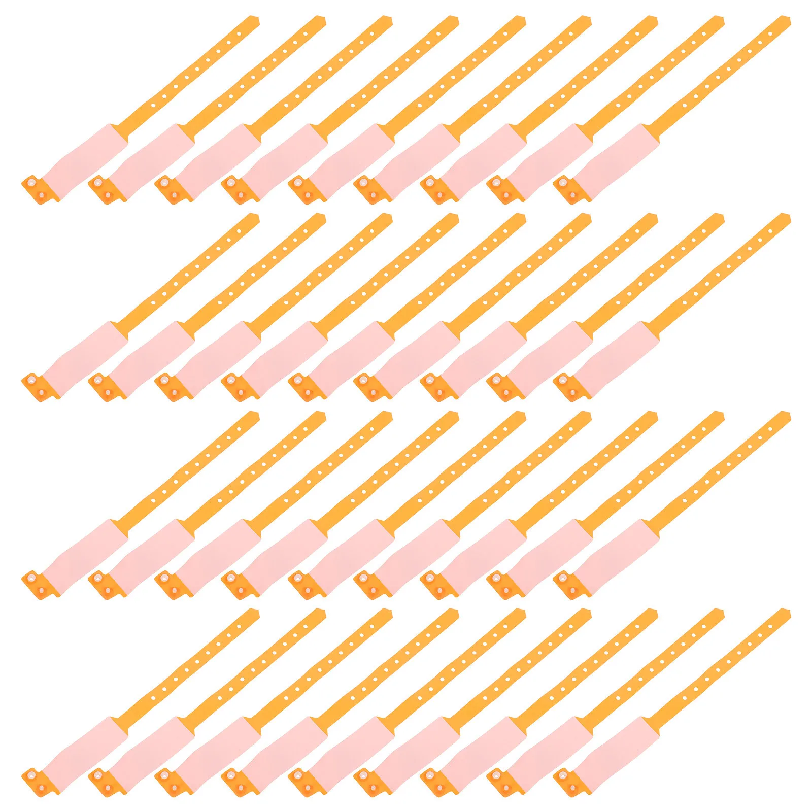 

100pcs Waterproof Medical Wristbands Blank Writeable Pvc Patient Identification Bands Disposable Hospital Id Bracelets Snap