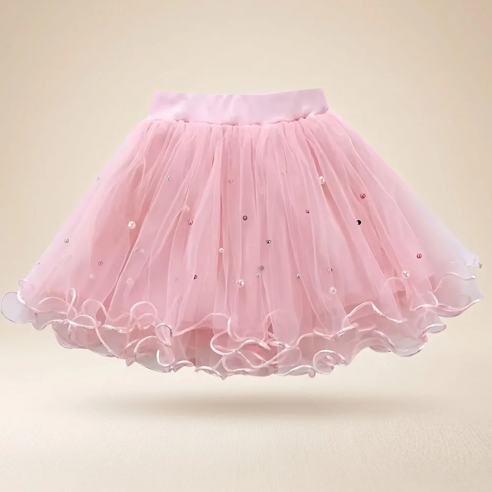 Baby Girls Tutu Fluffy Skirt Toddler Princess Ballet Dance Tulle Mesh Skirt Kids Cake Skirt Cute Girls Clothes Pettiskirt Skirt