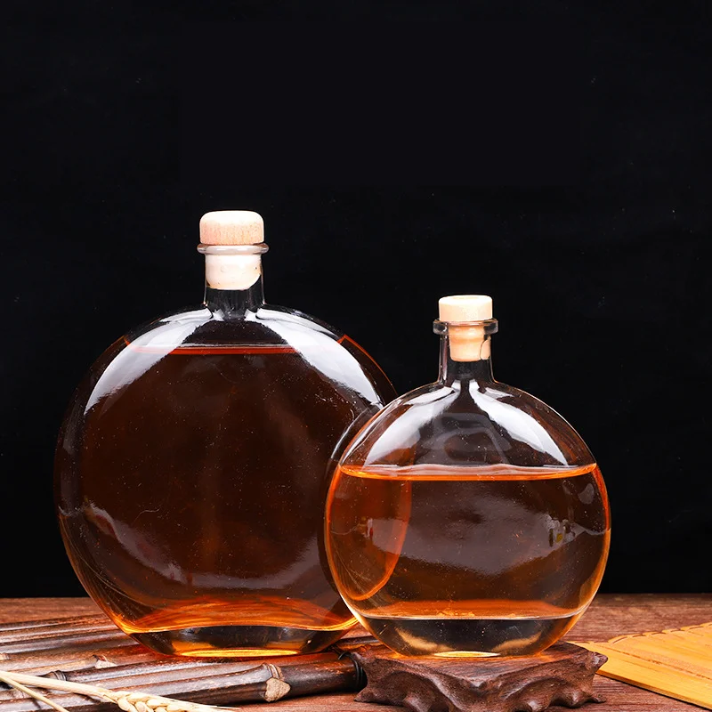 Runder Whisky-Dekanter für Likör, Scotch Bourbon, ideal für einzigartige Partydekorationen, Baijiu, Fruchtwein, Eiswein, Wodka