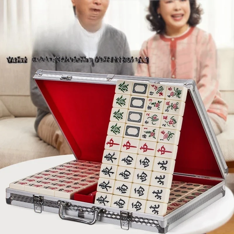 

Household mahjong brand aluminum box hand rub high-end first-class product large gift box sparrow brand medium suitcase
