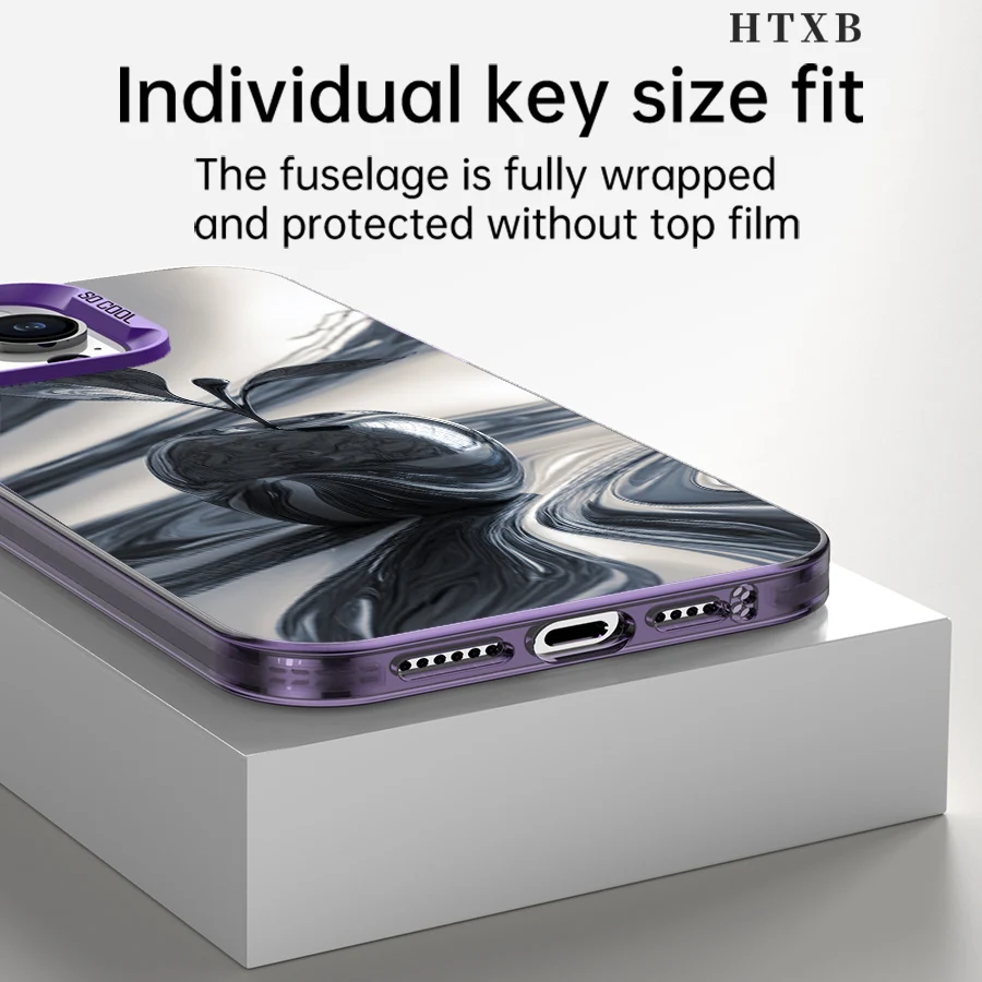 블랙 스테인드 애플 아이폰 17에서 11 프로 맥스 플러스로