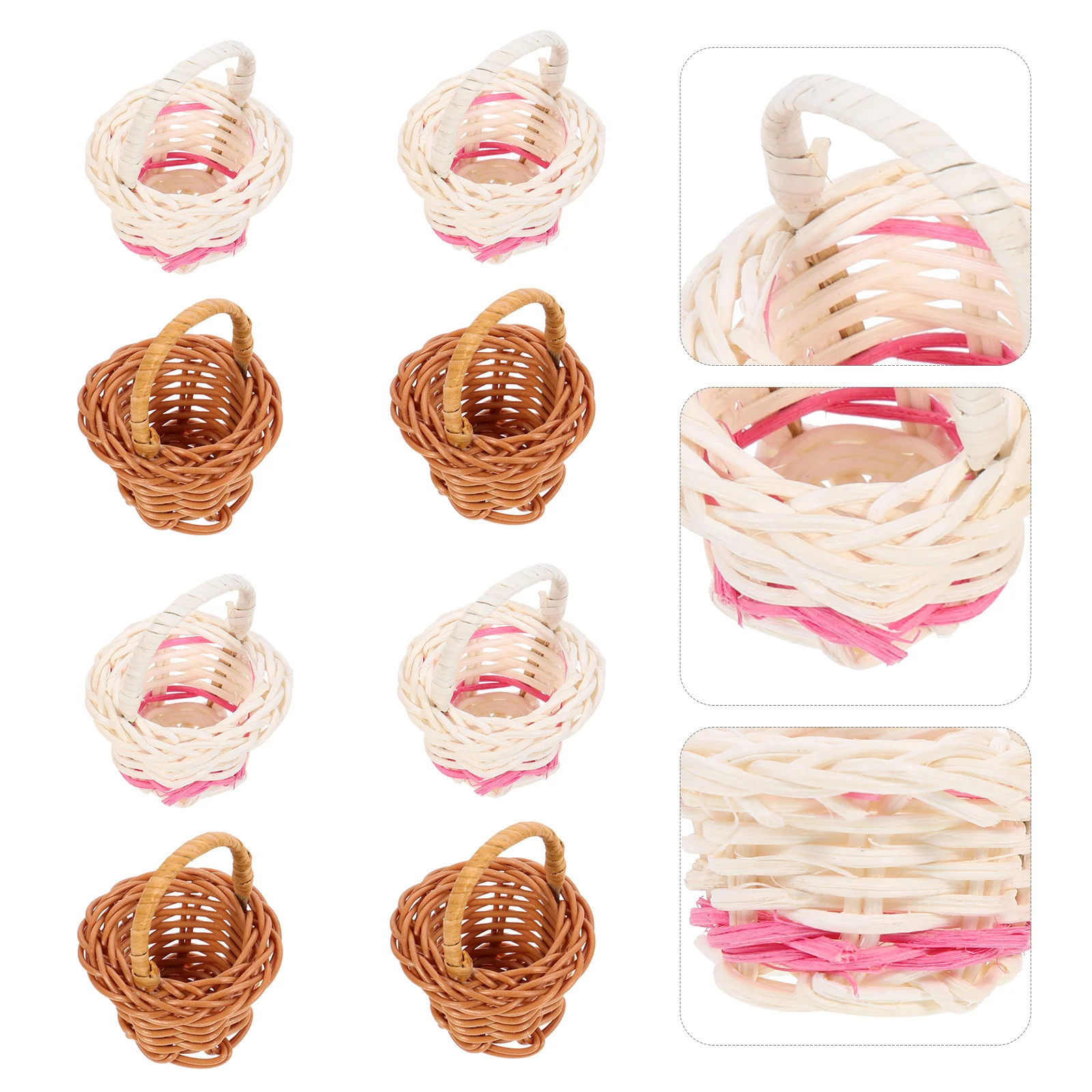 

12Pcs Miniature Woven Baskets Small Candy Containers Rustic Gift Holders Party Favor Baskets Wedding Baby Shower
