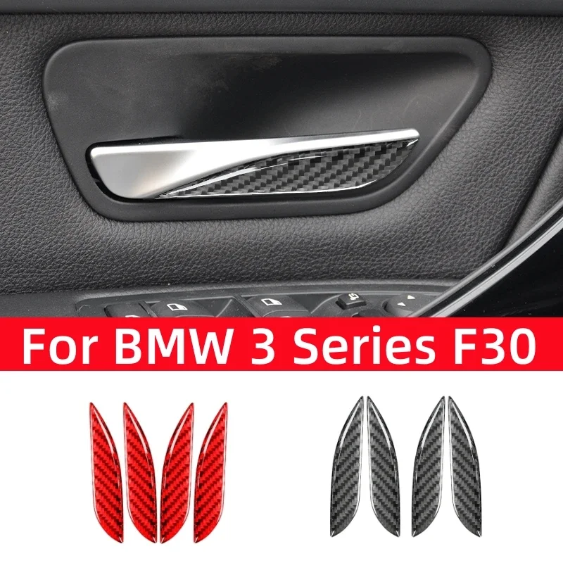 

For BMW 3 Series F30 2013-2018 Accessories Carbon Fiber Interior Car Interior Door Handle Decoration Cover Trim Frame Stickers