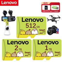 Lenovo Original Mini Sd Memory Card 128GB 256GB Micro TF/SD Card 512GB Class 10 A2 U3 SD Flash Memory Card For Phone Drone Table