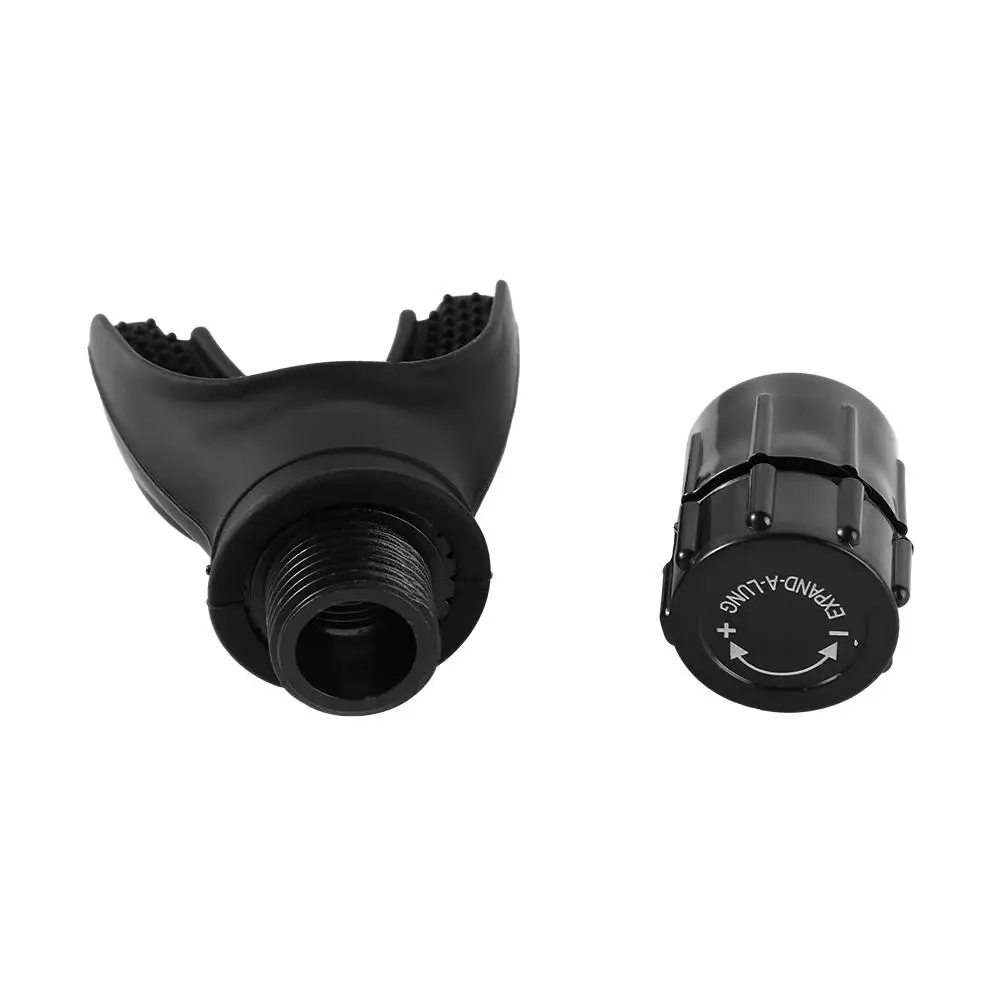 Equipamento de fitness respirador pulmonar ajustável ferramenta de exercício espiratório ao ar livre silicone preto