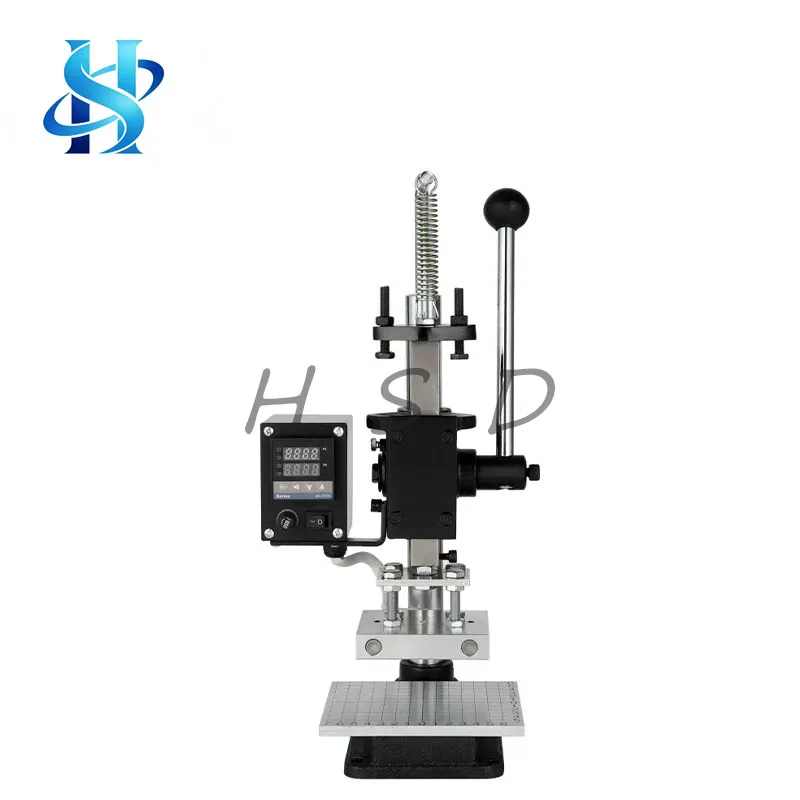 Manual Heat Press Stamping Machine Digital Thermostat for Craft Leather Branding Decoration Work