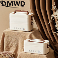 Multifunction Electric Lunch Box Stainless Steel Mini Rice Cooker 2 Layers Portable Insulation Heating Steamer Food Container