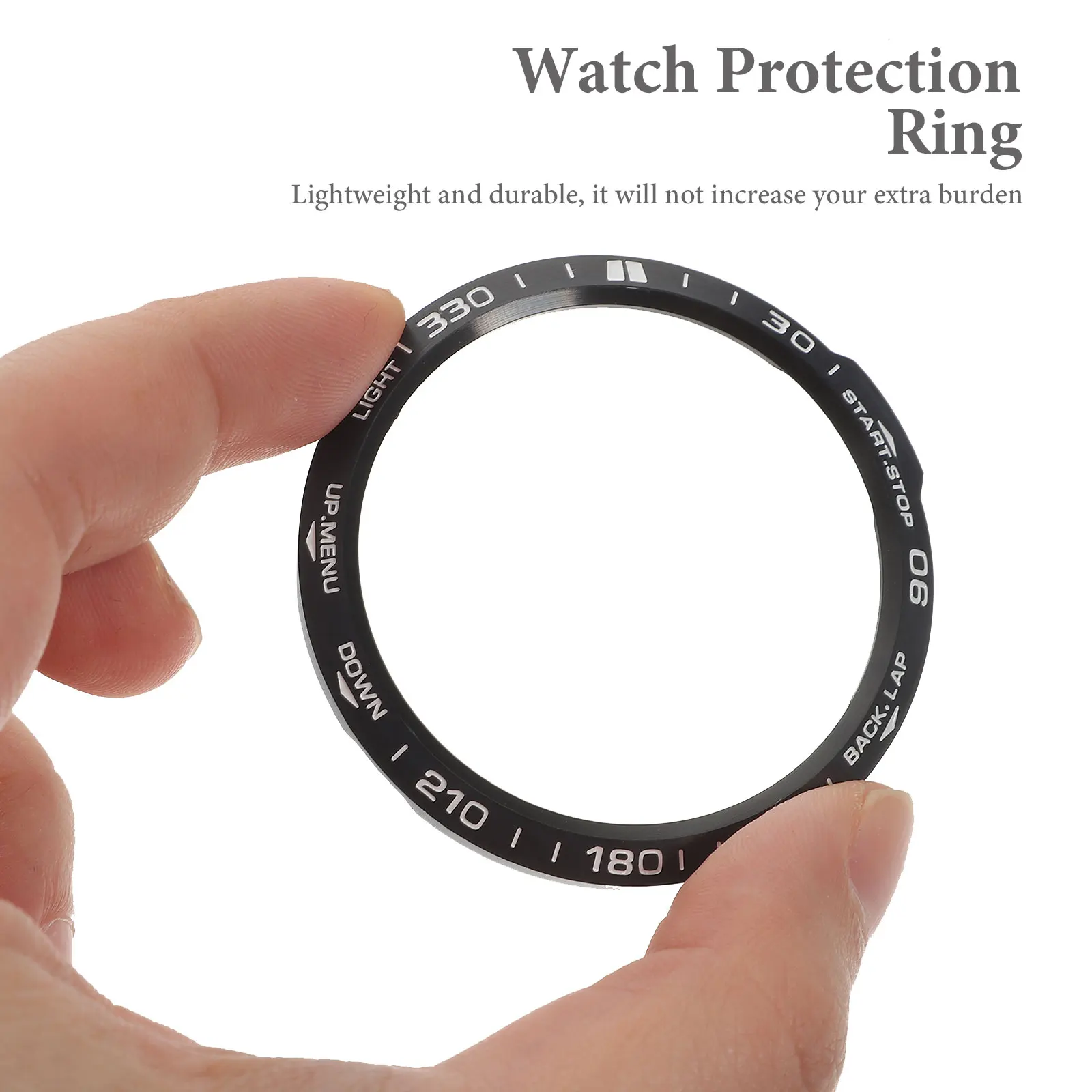 

Accessories Metal Bezel Man Ring Black Stainless Steel 6x Watch Accessory Coverage