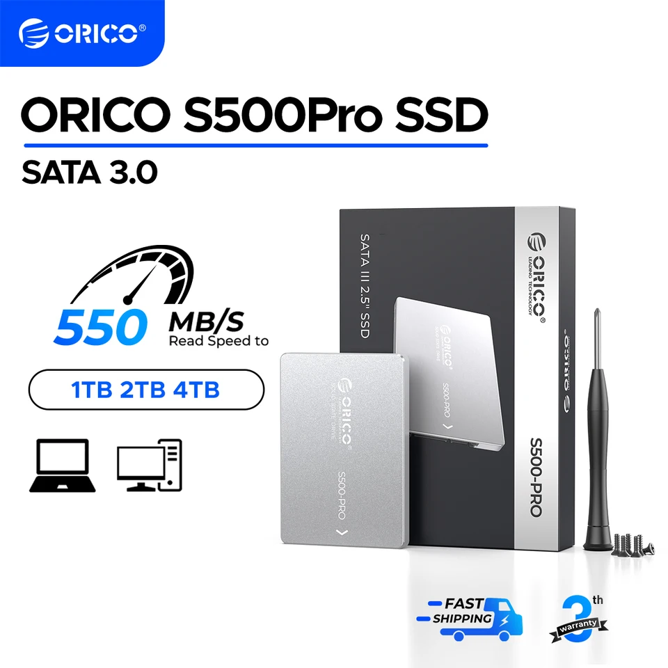 ORICO SATA III SSD 2.5” Internal Solid State Drive Aluminum NAND