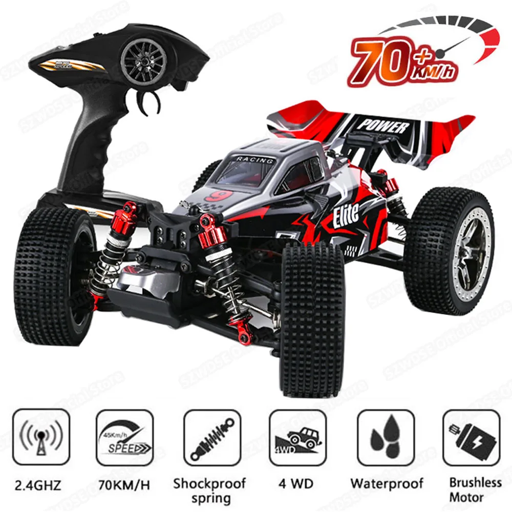 

VN-1601 RC Car 1:16 70KM/H 4WD Brushless Remote Control Cars High Speed Drift Monster Truck for Kids vs Wltoys 144001 Toys