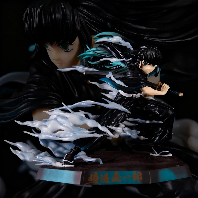 

Demon Slayer 18cm Muichiro Tokito Figure Hashira Mist Anime GK Statue Otaku Trendy Figurine PVC Model Toy Desktop Decor Boy Gift