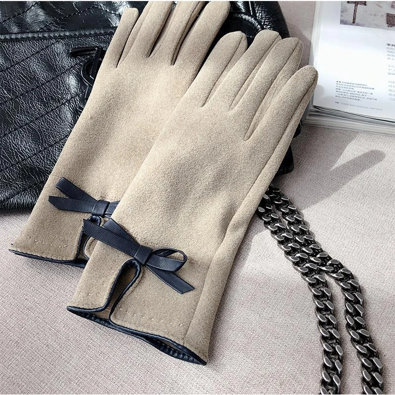 KayCrowne Grace Fashion Lady Glove Mittens Women Winter Vintage Touch Screen Driving Keep Warm Windproof Gloves Dropshiping G209