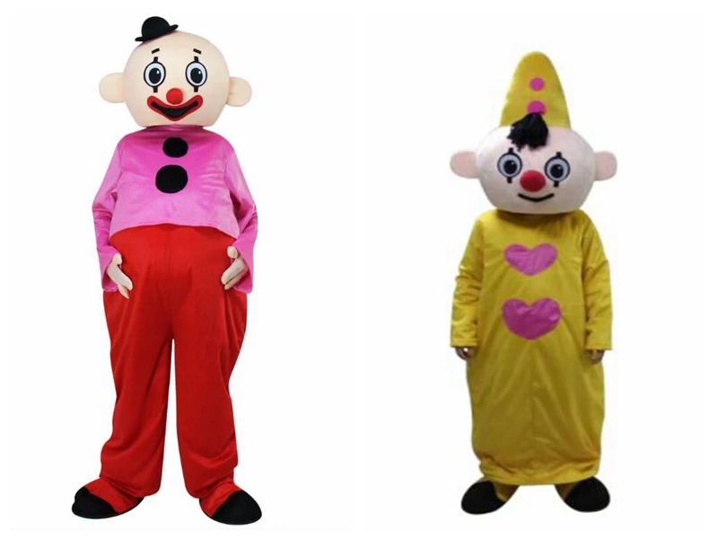 New style Bumba brothers mascot costume Pipo Clown Mascot Costume Cosplay Costumer Birthday Character Party Fancy Dress Adult