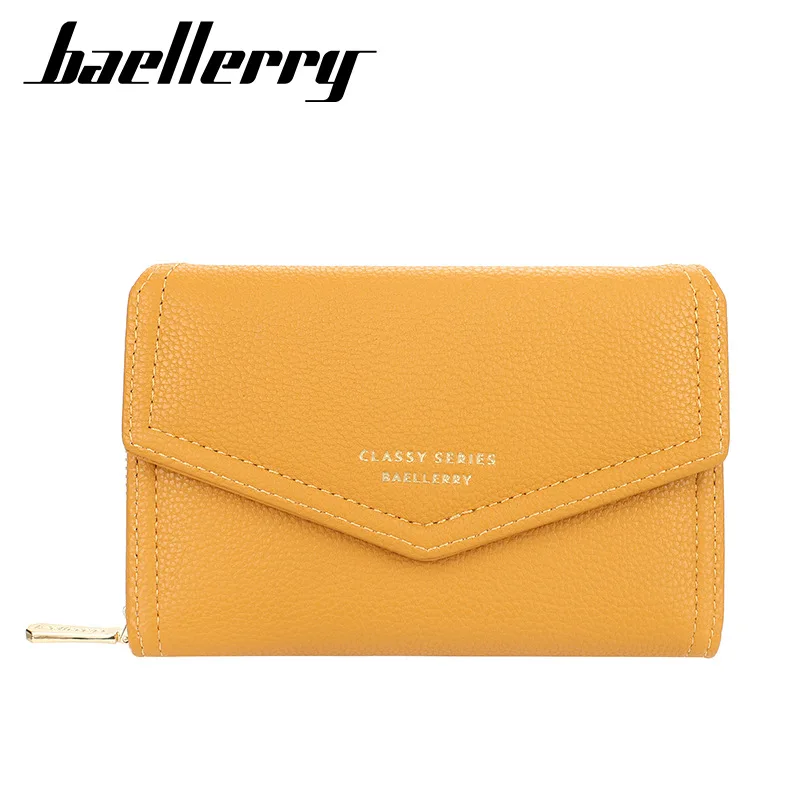 Baellerry Fashion Short Women Wallet PU Leather Women Luxury Wallet Hasp Mini Wallet Trend Coin Purse Ladies Card Holder Pouch