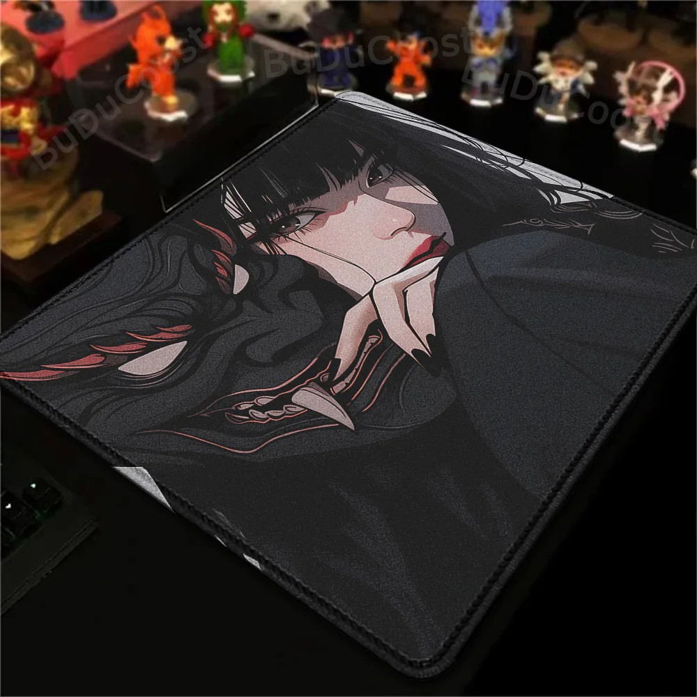 

Kawaii Anime Girl HD Desk Mat 20x25cm XS Gamer Mouse Pad Japanese Oni Mask Suture Edge Mice Mat Company Small Table Pad For Gift