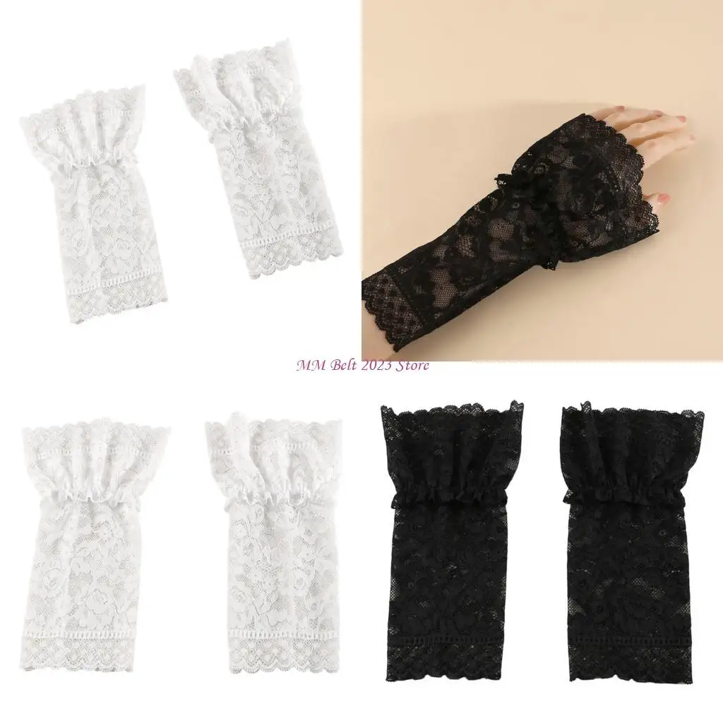 49ME Fashionable Sheer Wrist Covers For Hand Modeling Breathable Nails Photo Props