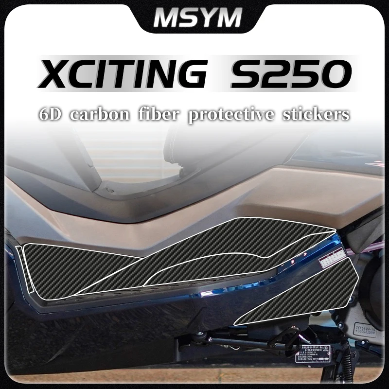 

For KYMCO XCITING S250 s250 xciting s250 Stickers 6D carbon fiber protection fuel tank stickers car body stickers modification