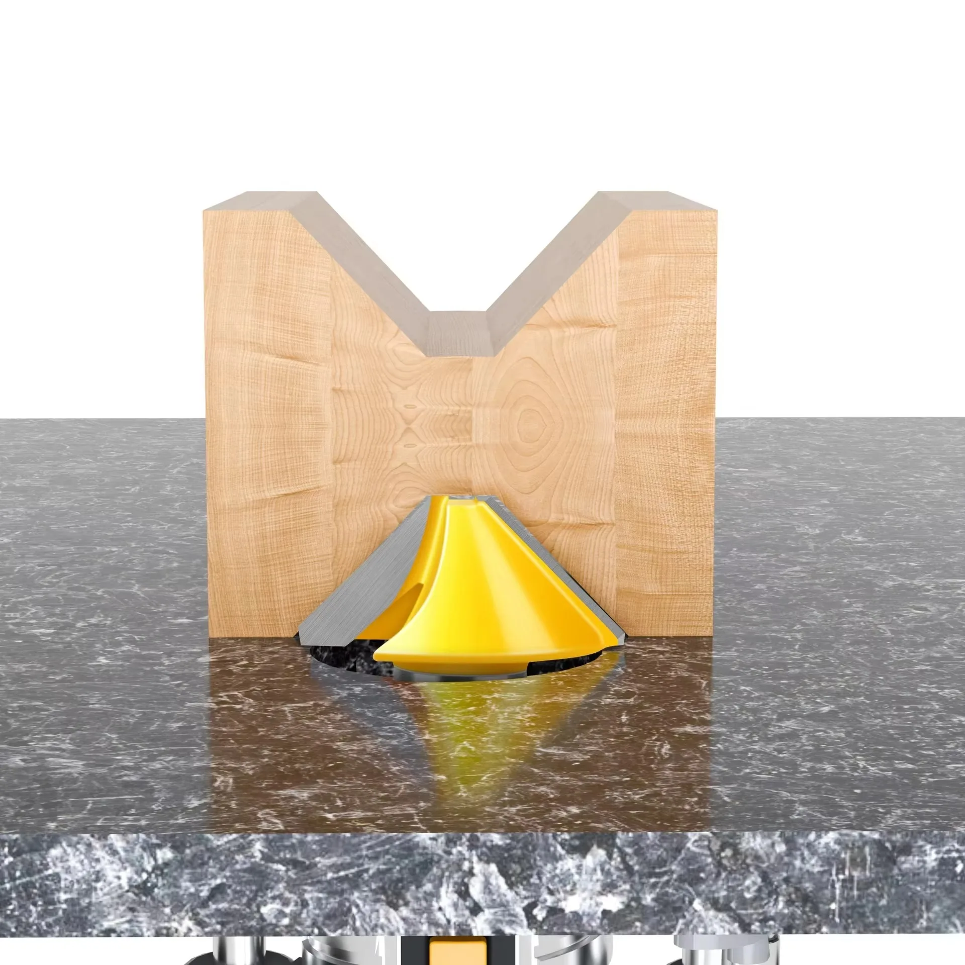 2 قطعة 12 مللي متر 1/2 الصلبة كربيد الخامس شكل لسان قطع بت سكين مسطحة القاع قواطع المطحنة راوتر بت لنافذة باب الخشب #4