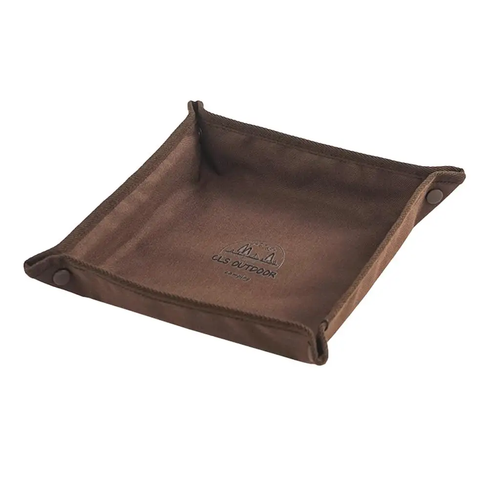 Tragbares, faltbares Camping-Aufbewahrungstablett, quadratisches Desktop-Organizer-Tablett für den Außenbereich, multifunktionale Aufbewahrungsbox für Schlüssel und kleine Gegenstände – Detail 17
