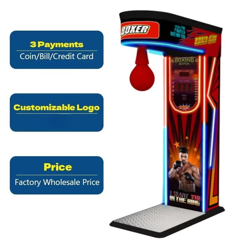 Street Amusement Coin Operated Boxer Machine Hit Electronic Boxing Arcade Game Punching Machine Boxing Machine