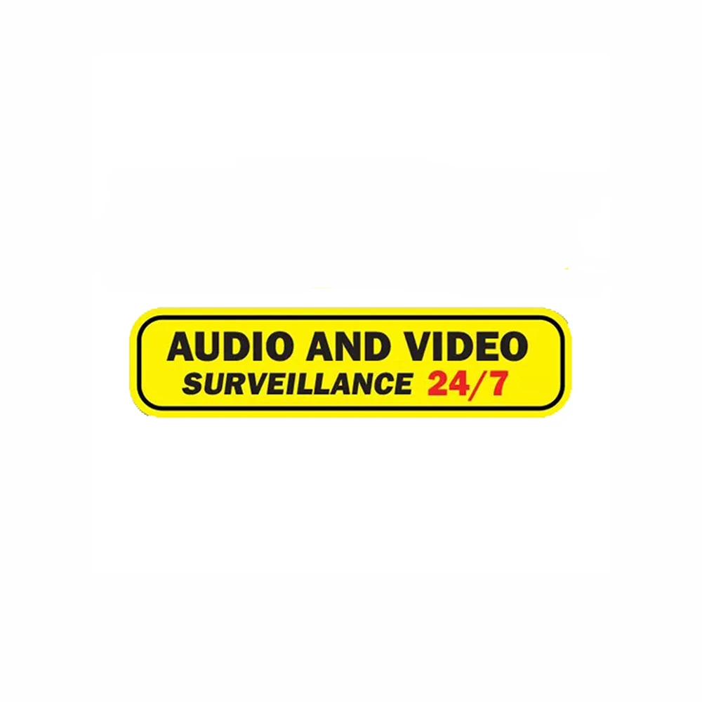 2Pack Surveillance sticker audio video camera recording vehicle caution notice safety 4x1in