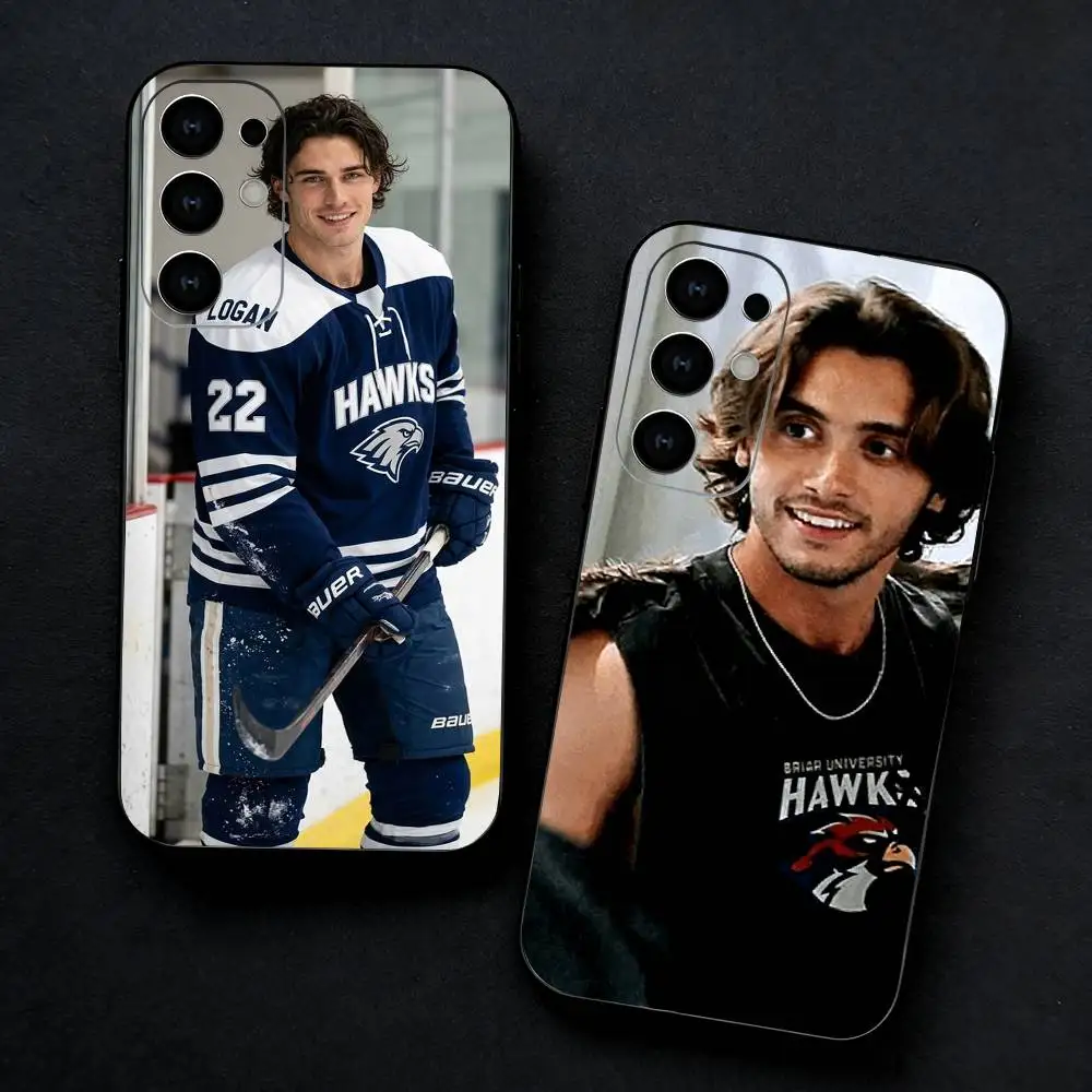 Capa de Telefone John Logan Antonio Cipriano para Samsung S25, S24, S23, S22, S21, S20, Ultra, Plus, FE, Capa Macia Preta