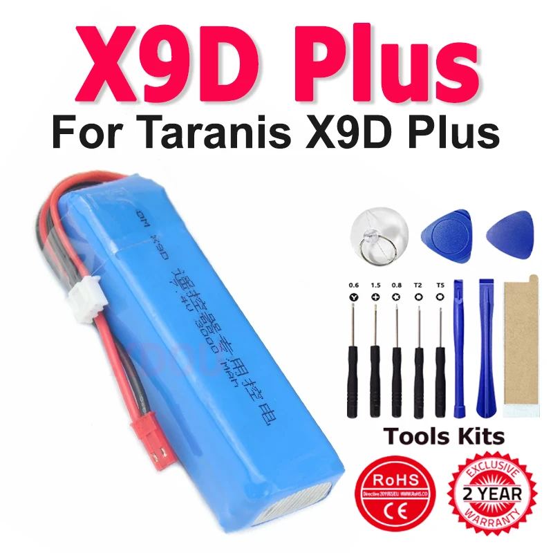 

XDOU 7.4V 3000mAh Battery For Taranis X9D Plus Transmitter Battery + Free Tools