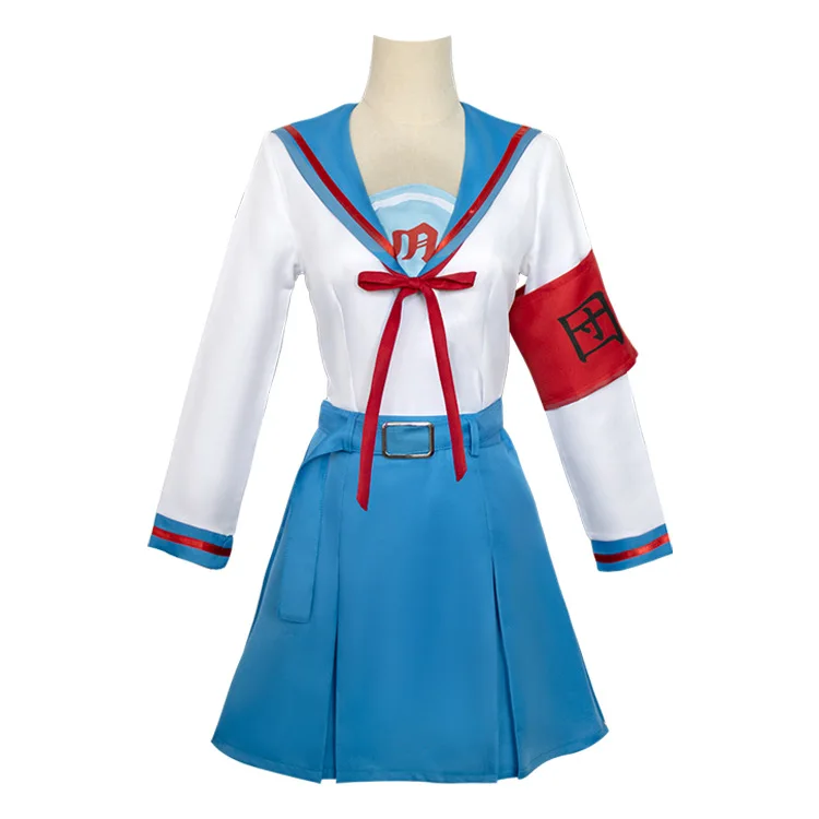 Suzumiya Haruhi Cosplay Anime No Yuutsu Cosplay Meisjes Jakuniform Top Rok Pruik Halloween Carnaval Halloween Outfit Cos