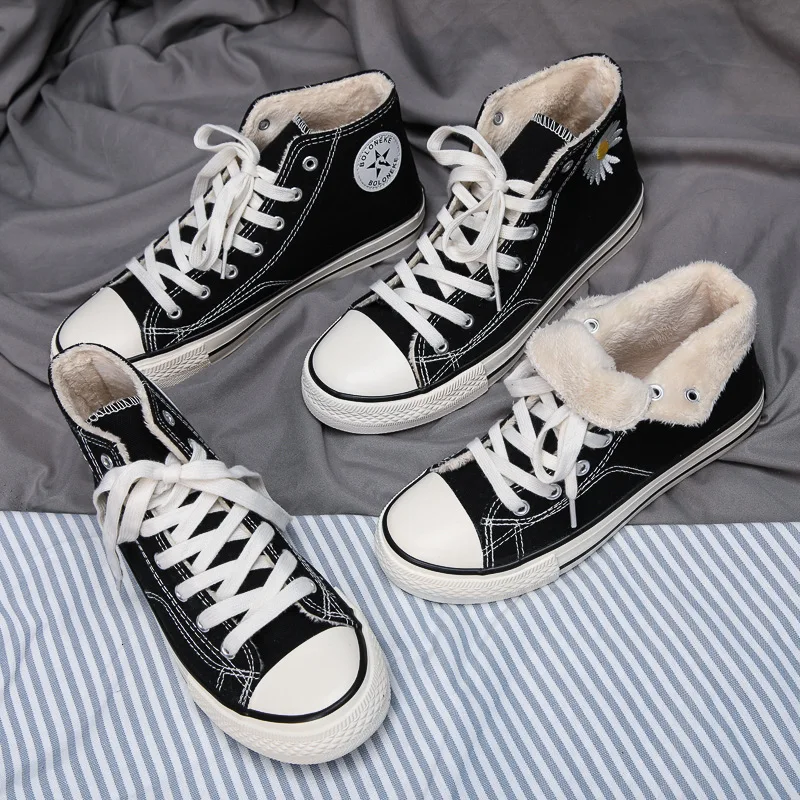 Giày Vải Sneaker Dành Cho Người Lớn Mùa Đông Giữ Ấm Sang Trọng Giày Cho Bé Trai Bé Gái Thời Trang Cao Cấp Top Sneakers Teen Unisex giày