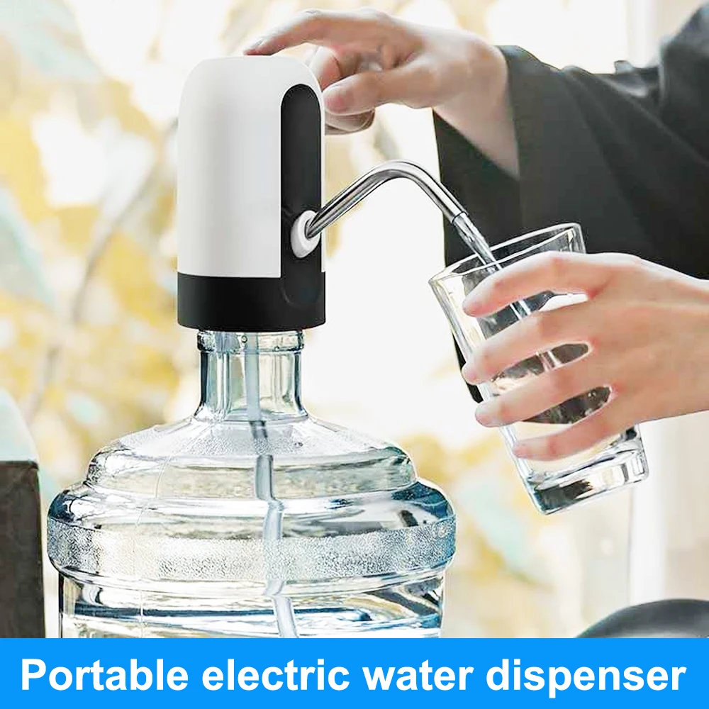 

Portable Electric Water Dispenser For Outdoor Household Use, Compact And Practical. Bucket Water Electric Water Dispenser