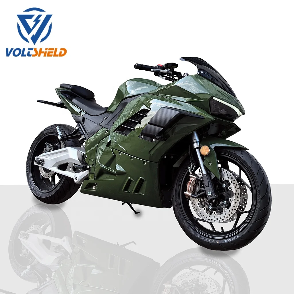 VOLTSHIELD High Power Racing Electric Motorbike New Design 10KW Water Cooling Center Motor with Lithium Battery Belt Drive