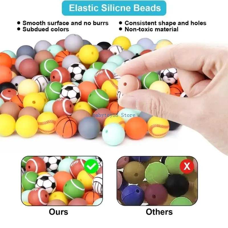 Y4UD Beads Making for Bracelet Jewelry Crafts Making Beads Bulk Multi-color