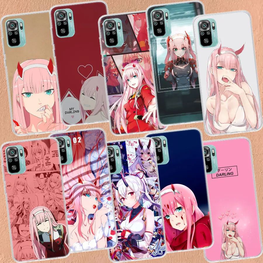 Zero Two Darling in the FranXX Anime Hard Phone Case For Xiaomi Poco X3 F6 X4 F4 GT M3 M4 M5 M5S X5 X6 Pro 5G F5 F3 F2 F1 Mi No