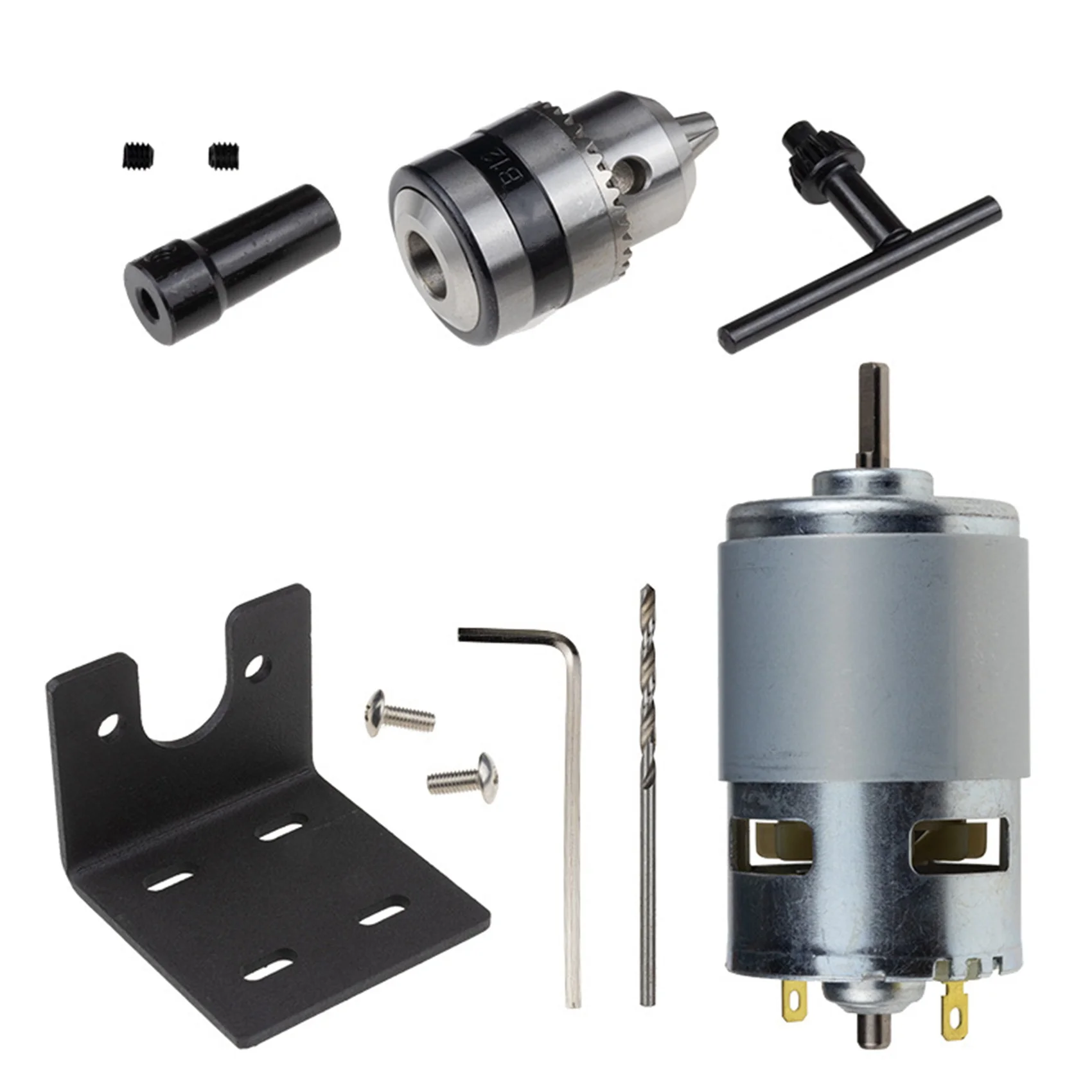 

775 Motor 10000Rpm DC 12V Lathe 775 Motor with Mini Hand Drill Chuck and Milling Machine Mounting Bracket