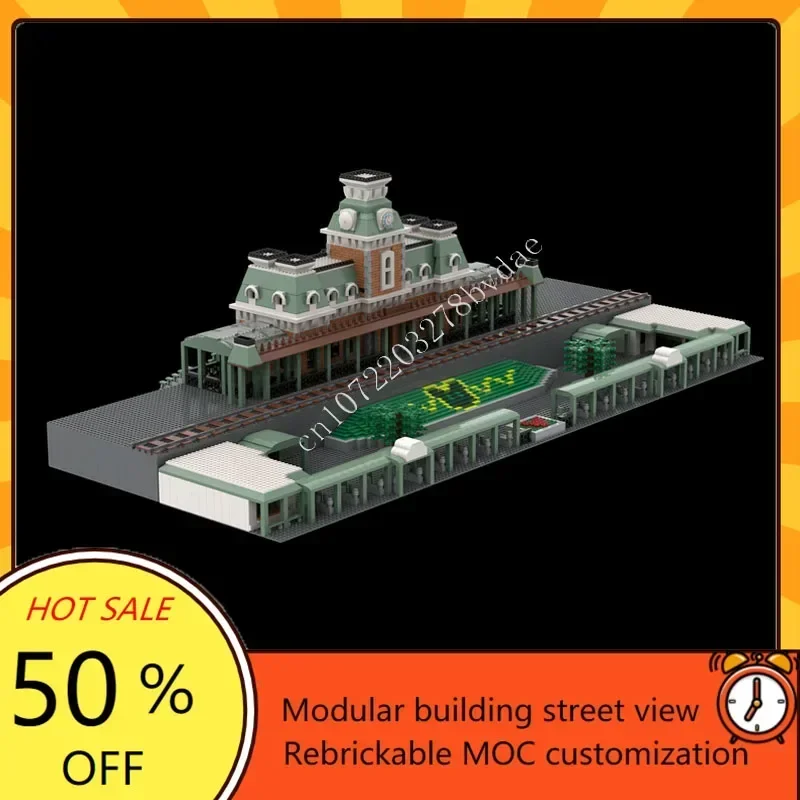 

7415PCS Magic Kingdom Entrance MOC Creative street view Model Custom Puzzle Architecture Education Assembly Model Toys Gift