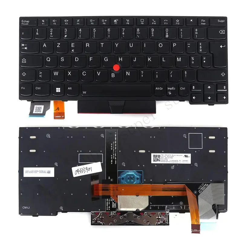 FR Laptop Keyboard for Lenovo lBM Thinkpad X280 X13 Gen1 L13 Gen2 Silver/Black Frame with Backlit and Point Stick