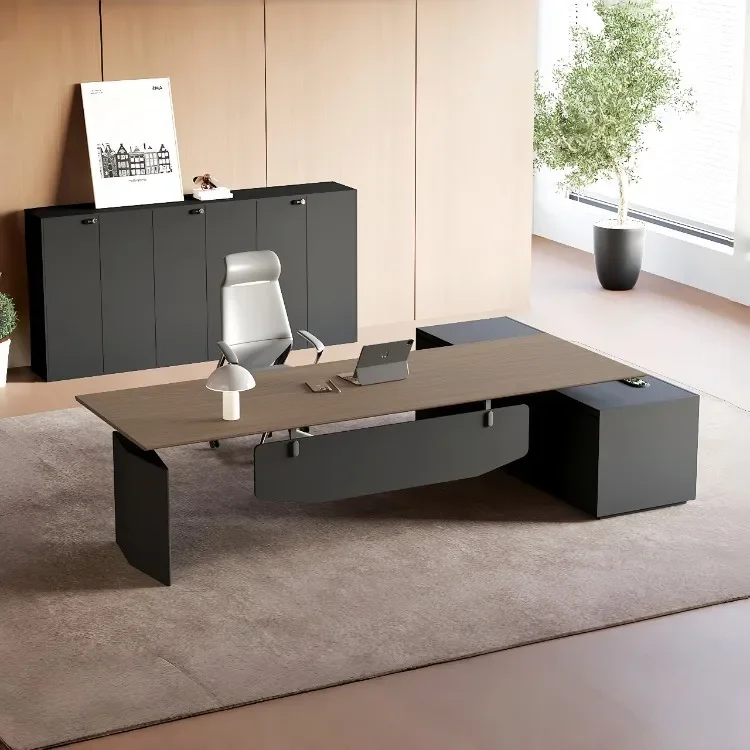 Desk boss  light  high sense modern simple president  and  combination office furniture large desk