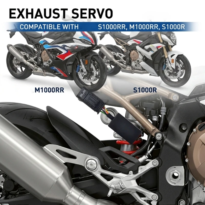 ABS Housing Motorcycle Exhaust Servo Bypass Module with Short Wire for R1200 Adventure Garage Service and Replacement