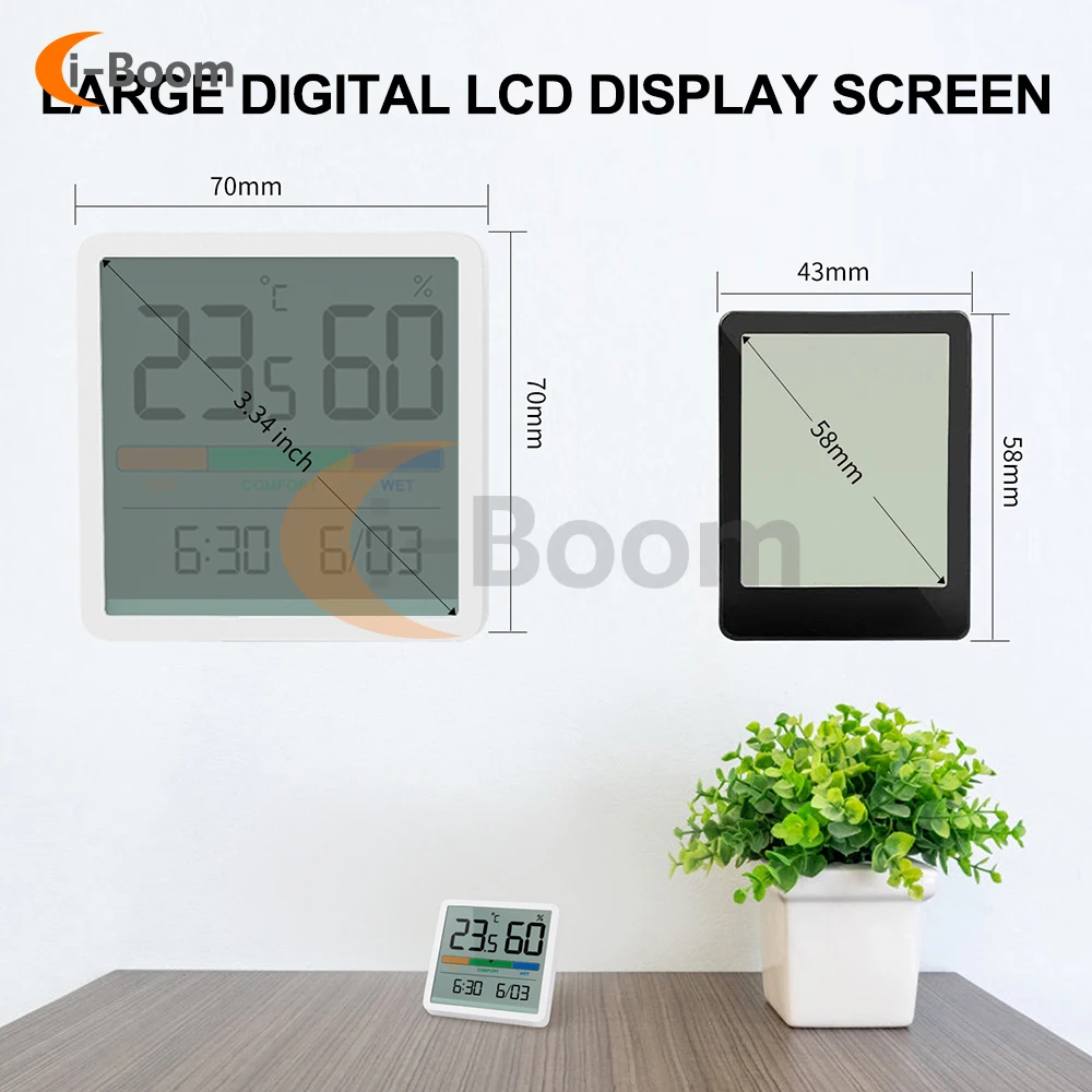 Imagem -03 - Lcd Digital Higrotermógrafo Termômetro Indoor Higrômetro Home Quarto do Bebê Ambiente Monitor Temperatura Medidor de Umidade