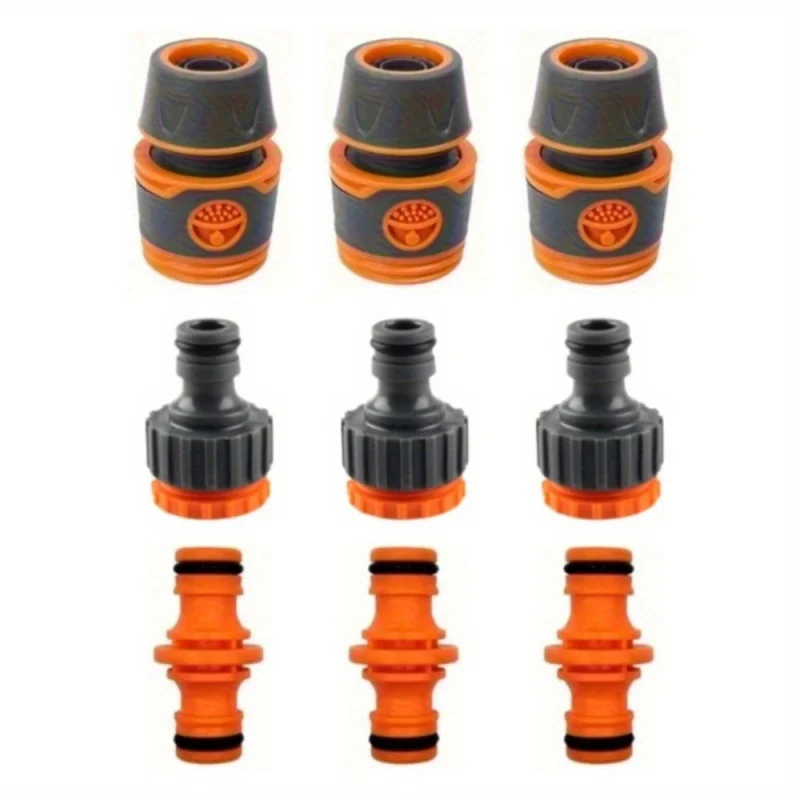 9Pcs Garden Lawn Irrigation Hose Hose Accessories Kit,Durable Water Hose Accessories,Connector Hose End Dual Hose Extension Hose