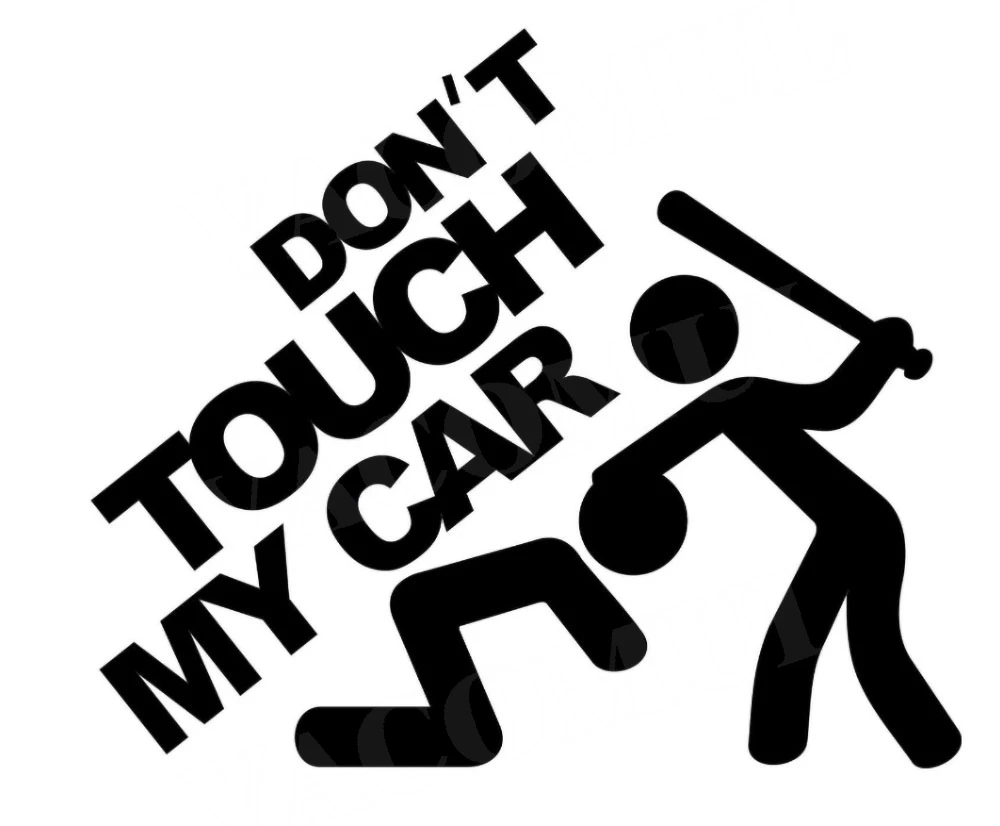 Creative Funny DONT TOUCH MY CAR Personalized Reflective Stickers Car Electric Bicycle Motorcycle Decal Decorative Sticker - view 3