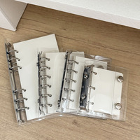 M5/A6/A7/A8 Notebook Set, Binder Ring Clear Junk Journal Book, 45 Sheets Blank Papers Planner Diary, Stationery Suppliers