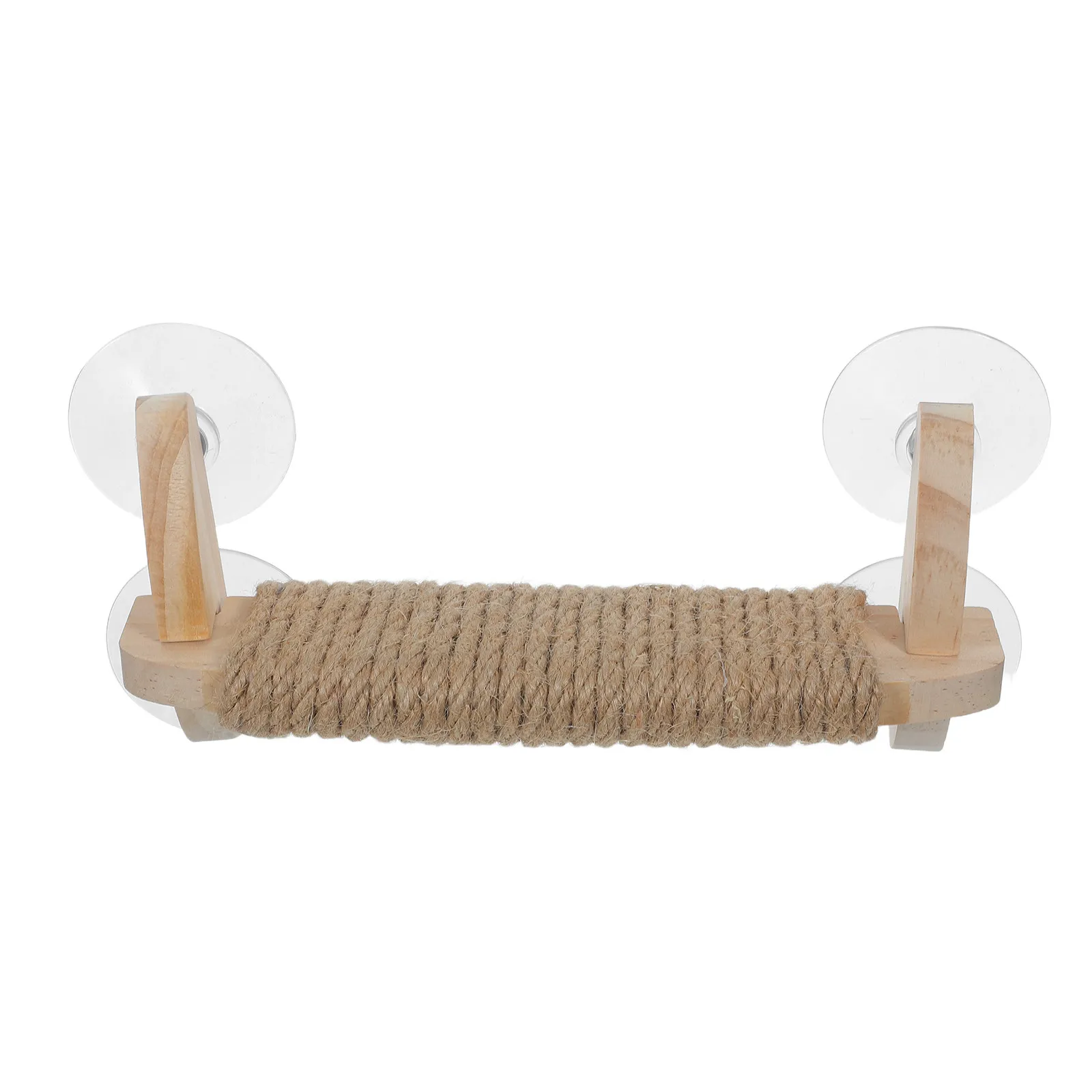 Parrot Perch Suction Cup Bird Perch for Window Tile Thick Wood Training Platform Stable Portable Parrot Stand Cockatiels Macaw