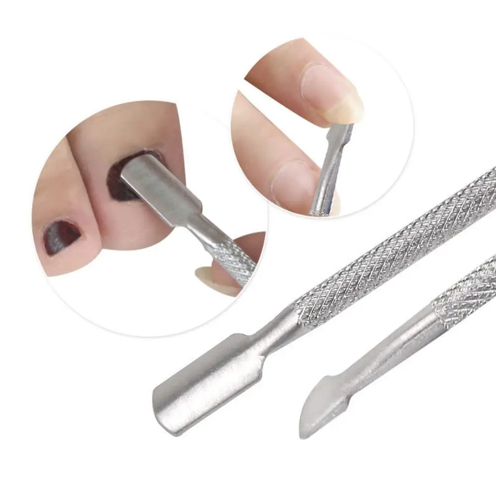 Double Sided Cuticle Remover High Quality Stainless Steel Nail Care Tool Finger Dead Skin Push Silver Nail Cuticle Pusher